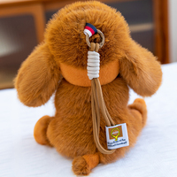 Nouvelle peluche caniche à succès, jouet créatif en forme de chien dodu assis, poupée de compagnie en peluche, cadeau d'anniversaire pour enfants, jouet chiot