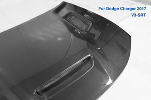 Capó Estilo Hellcat Redeye de YLC para Dodge Charger SRT 2015-2023, Capó de Fibra de Vidrio Mejorado para Dodge Charger - Product Image 4