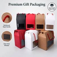 Boîte Cadeau Personnalisée en Gros avec Logo, Écologique, Biodégradable, Finition Mate, Fenêtre Portable, Prix Usine, Carton 350gsm
