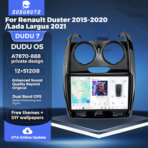 Duduauto เครื่องเล่นมัลติมีเดียในรถยนต์หน้าจอ2K ดรอยด์13 GPS Dts คู่สำหรับ Renault Duster 2015-2021สำหรับ <span class=keywords><strong>Lada</strong></span> largus 2021 - Product Image 4