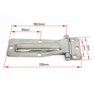 Charnière plate en acier inoxydable Scout 228 mm pour porte de conteneur, accessoires pour camionnette et camion - Product Image 1