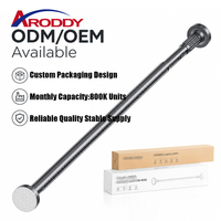 ARODDY Source Factory Tringle à rideau en acier de 32 mm, sans perçage, pour placard, blanc, 39,4-66,9 pouces, à fixation rapide