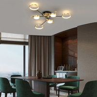Lustre de plafond LED nordique en or de luxe moderne, salon, restaurant, chambre à coucher, décoration de la maison, lampes suspendues