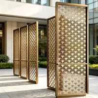 Paravent en acier inoxydable, panneau de séparation en métal, design décoratif pour l'entrée d'un appartement