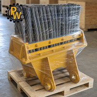 Brosse de nettoyage à câble métallique pour tunnel, 8-16 tonnes, 1000 mm, avec plaque de serrage boulonnée, à brins remplaçables, pour SANY