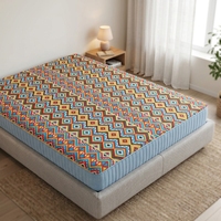 Housse de matelas en microfibre tissée ignifuge, imprimée, résistante à l'eau, respirante, en polyester modal