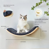 Meubles muraux pour chat de qualité supérieure sur mesure étagères en forme d'arc pour chat perchoirs avec 2 marches