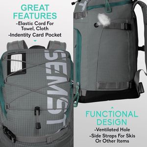 Free samples Custom Helmet Goggles Gloves Skis Snowboard Boot Bag <b>Large</b> Capacity Waterproof Ski Boot <b>Backpack</b> - Product Image 4