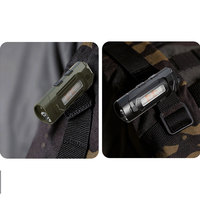 TAIKOO Mini Multifonctionnel EDC Haute Puissance Rechargeable Laser Rouge Buzzer Alarme Aimant Puissant Porte-clés Lampe Torche