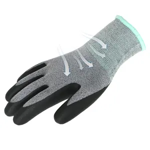 Wholesale Flexible Micro Foam Nitrile Coated Grip Gloves Manual Handling Safety Gloves Concrete Working Gloves