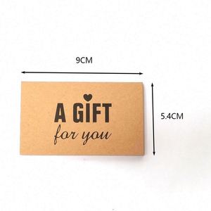 Carte de remerciement personnalisée de luxe pour cadeaux d'affaires, en papier d'art gaufré à feuille d'or, carton offset duplex, carton kraft - Product Image 5