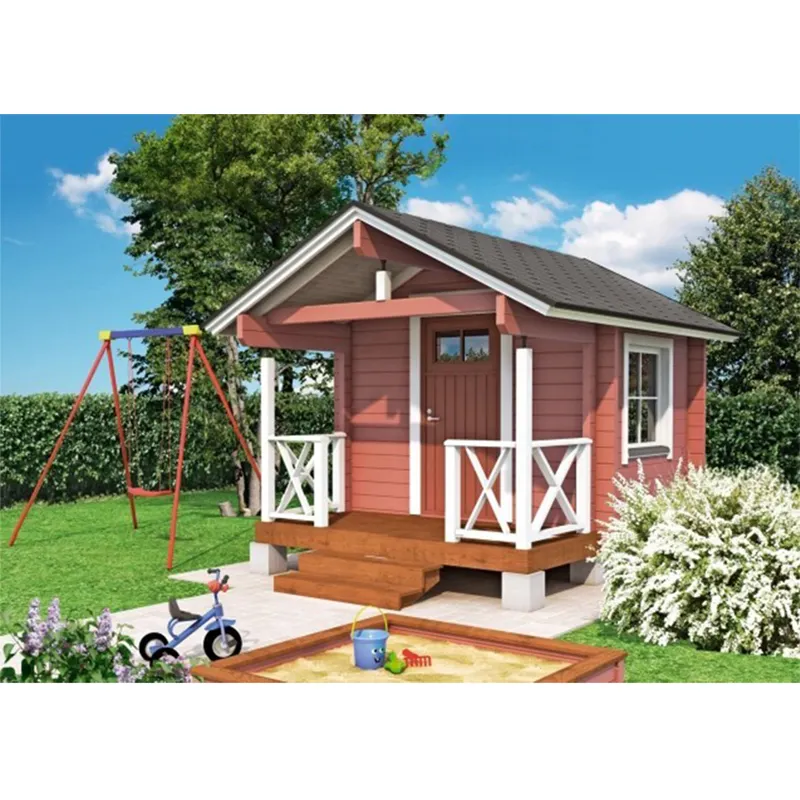 Maßge schneiderte einfache Kinder Blockhaus hergestellt Pre fabricada Garden Wood House