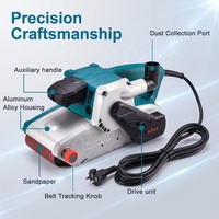 Ponceuse à bande portative à vitesse variable certifiée CE 1400W pour la menuiserie professionnelle et les projets de bricolage