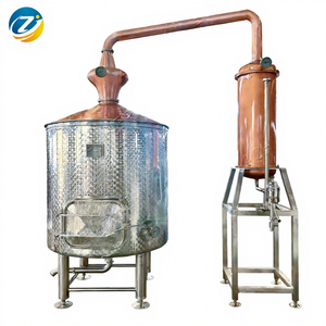 Alambic en acier inoxydable ZJ 1000L SS304 316L pour matières premières solides et liquides, alcool pour whisky, brandy, <span class=keywords><strong>rhum</strong></span> - Product Image 1