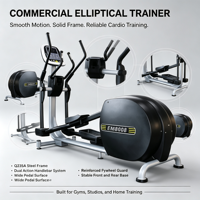 Elliptique électrique de qualité professionnelle, silencieux, résistance réglable, équipement d'entraînement de fitness intérieur commercial