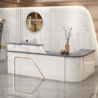 Comptoir de réception de salon de beauté moderne, mobilier de bureau de luxe, table de réception pour salon de manucure