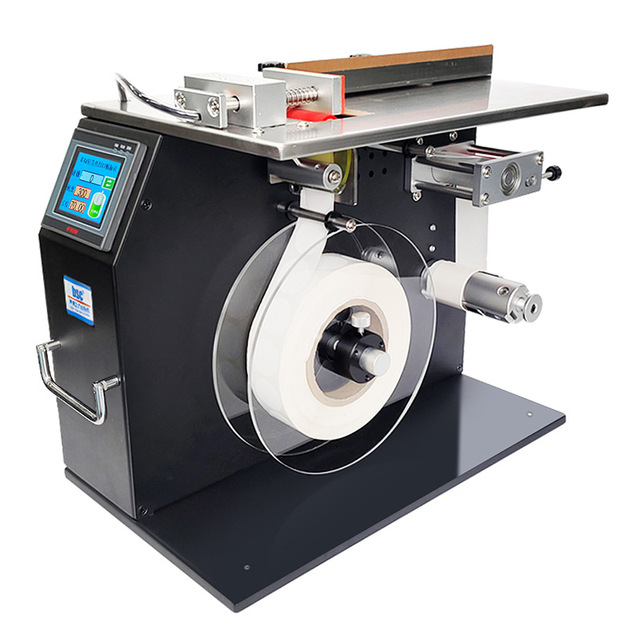 Desktop Small Box Edge Right Angle Label Sealing Label Applicator with Display Panel Semi-automatic Labeling Machine