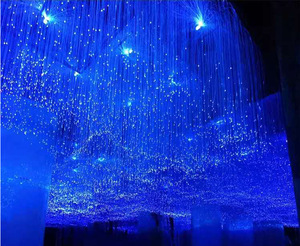 Cortina de luz de <span class=keywords><strong>cascada</strong></span> de fibra óptica <span class=keywords><strong>LED</strong></span> que cambia de Color RGB Popular de fábrica, decoración luminosa para habitación interior para Hotel KTV Bar de plástico - Product Image 6