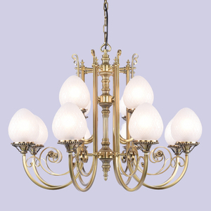 European Vintage Luxury Chandelier Metal and Glass Pendant Lamp for Living Room <b>Dining</b> Room Bedroom Hotel Custom Pendant <b>Light</b> - Product Image 2