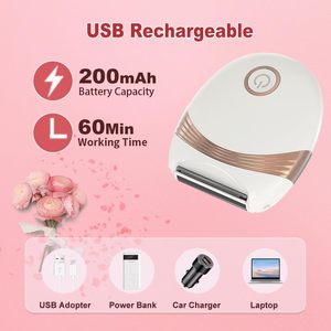 Mini Portable Women's Rotating <b>Disc</b> Epilator Electric Lady Shaver IPX6 Waterproof Rechargeable Body Hair Removal for Household - Product Image 5