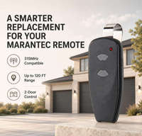 Télécommande sans fil en plastique à 4 boutons pour ouvre-porte de garage domestique Marantec M3-2312 (315 MHz) à code roulant