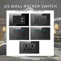 120 PC électrique blanc noir or mur bascule Double pôle US Standard 250V 16A 1/2/3/4 Gang 13A prise universelle maison hôtel