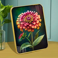 Vente en gros Kits de dessin en bois 40*50cm personnalisés faits à la main Cadre prêt Peinture personnalisée Numéro Fleur Portrait