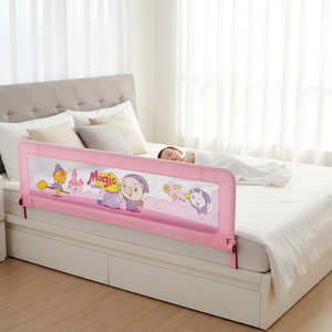 Sponde per <span class=keywords><strong>Letto</strong></span> Pieghevoli, Barriera di Sicurezza per Bambini, Sistema di Blocco Doppio Anti-Pizzicamento, Certificato EN71, Protezione Laterale per Tutti i Letti - Product Image 3