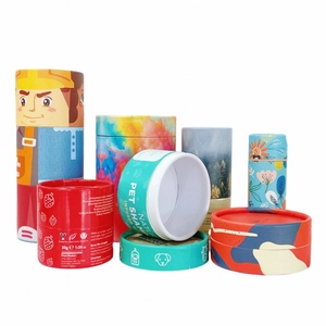 Caja Cilíndrica Impresa Personalizada, Empaque Creativo de Tubo de Papel Kraft Redondo para Cosméticos - Product Image 5