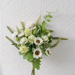 Bouquet de fleurs artificielles Spirited Away, tournesol blanc, rose, hortensia, décoration d'intérieur, CF02134 - Product Image 2