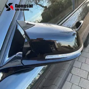 Couvercle de rétroviseur noir brillant ABS, protecteur de miroir adapté à la BMW F20 F22 F30 F35 F34 F32 F33 F36 F87 2012 — 2018, 2 pièces