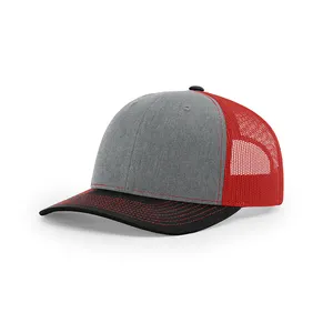 Customized Sports Mesh Baseball Cap Slightly Curved Brim Kid Adult Richardson 112 6 Panel Trucker Cap Mesh Hats With Custom Logo