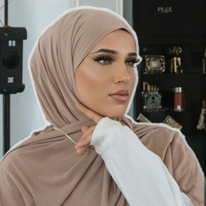 2026 New Arrival Long Scarf Pearl Beaded Wave Trim Sun Protection Durable Lightweight <b>Head</b> <b>Wrap</b> Versatile Solid Color Polyester - Product Image 3