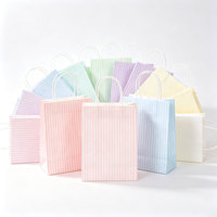 Sacs cadeaux en carton kraft avec poignée pour anniversaires, baby showers, mariages, célébrations, estampage à chaud, recyclables