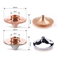 Buse de découpe laser à grande vitesse simple et double couche 28mm diamètre extérieur 1.0mm-5.0mm plage d'ouverture fournitures de soudure de soudage