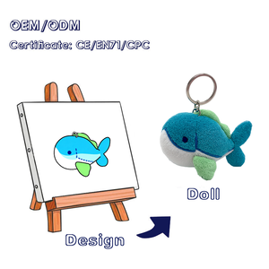ตุ๊กตาสัตว์ทะเลแบบนุ่ม ของตกแต่งกระเป๋า พวงกุญแจ ตุ๊กตาขนนุ่ม พวงกุญแจตุ๊กตาขนนุ่ม พวงกุญแจตุ๊กตาขนนุ่มแบบกำหนดเอง - Product Image 1