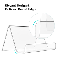 Support de Présentation de Vêtements en Acrylique Transparent Moderne et Écologique pour Bureau, Léger, Portable, Porte-Cartes de Table Multifonctionnel