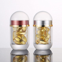 10ml 30ml large bouche Capsule forme récipient hermétique en plastique pharmaceutique pilule Capsule bouteilles pour tablette