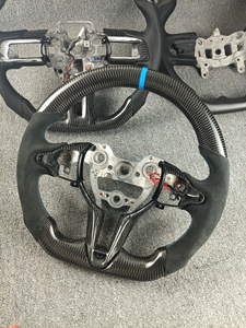Volant personnalisé en fibre de carbone avec Alcantara bleu pour Hyundai I30N Elantra Sonata <span class=keywords><strong>Genesis</strong></span> |   Mégalomanie - Product Image 2