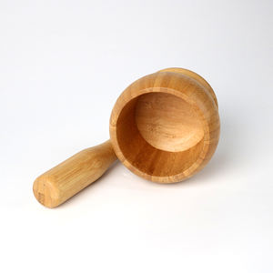 เครื่องบดเครื่องเทศขิงแบบกำหนดเอง,ชุดครกและสากไม้ไผ่สำหรับห้องครัวขนาดเล็ก - Product Image 3