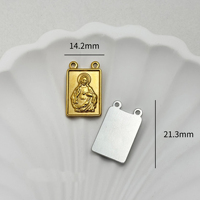 Pendentifs centraux de chapelet plaqués or 18 carats, croix religieuse, breloques, centre de chapelet