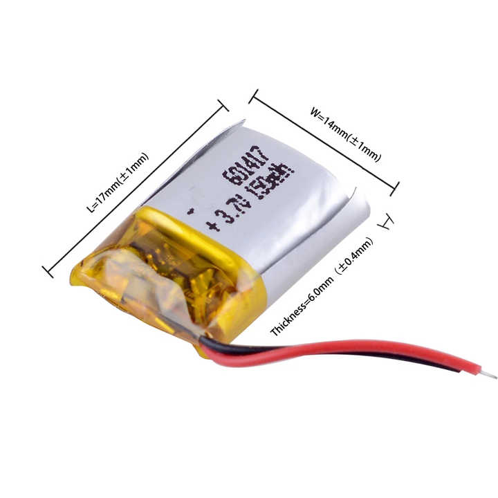 3.7V 75mAh Small Lithium Polymer Battery 061417 Rechargeable Li  