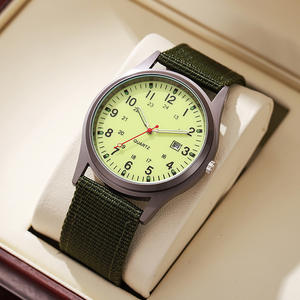 Sport <span class=keywords><strong>Textile</strong></span> <span class=keywords><strong>Bracelet</strong></span> En Nylon Élégant Hommes <span class=keywords><strong>Montre</strong></span> Lumineux Mode Montres Affichage Analogique Quartz Casual <span class=keywords><strong>Montre</strong></span>-<span class=keywords><strong>Bracelet</strong></span> - Product Image 1