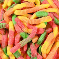 Oursons gélifiés aux fruits salés de qualité supérieure, bonbons moelleux sans sucre en sachet brun, étiquette personnalisée, faible MOQ, en stock, collation douce