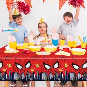 Mantel de fiesta de cumpleaños de araña, cubierta de mesa de papel de película americana desechable de plástico grande Hero para fiesta temática de niños - Product Image 2