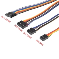 Connecteur Dupont double rangée 20 cm avec câble de liaison, 2,54 mm, 2*2/3/4/5/6/7/8/9/10 broches, femelle-femelle