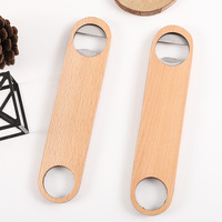 Ouvre-bouteille DCM 2-en-1 le plus vendu – Outil de cuisine écologique en métal pour décapsuler le vin, ouvre-bouteille en bois et acier inoxydable pour bar