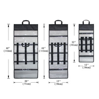Sac à dos noir mystique imperméable en TPU/PVC, léger, portable, unisexe, avec bandoulière réglable pour leurres de pêche