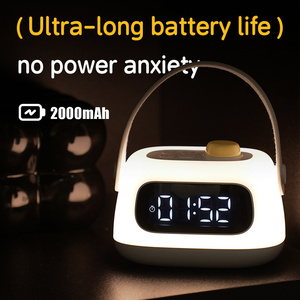 Veilleuse LED Réveil numérique sans fil à intensité variable Lampe de chevet pour bureau, chambre de bébé, allaitement, chambre d'enfant, cadeau USB, décoration artistique pour la maison - Product Image 5