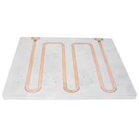 Dissipateur thermique léger en aluminium, cuivre et acier inoxydable, haute efficacité, avec caloduc, refroidissement par eau, plaque froide liquide personnalisée CNC